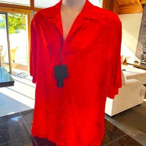 Silk Versace button up short sleeve shirt